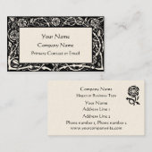 Beardsleyの花のボーダーエレガントな名刺 名刺 (正面/裏面)