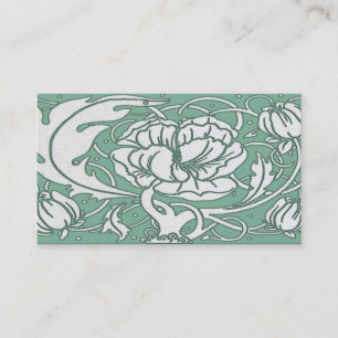Beardsleyの芸術のNouveaのシャクヤクの標準的な名刺 名刺
