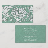 Beardsleyの芸術のNouveaのシャクヤクの標準的な名刺 名刺 (正面/裏面)