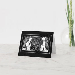 Beardsleyアールヌーボーの天使のメッセージカード カード