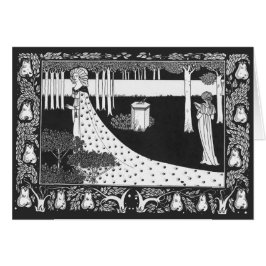 Beardsleyアールヌーボーの白黒女性