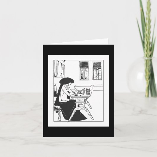 Beardsleyイゾルデアールヌーボーのメッセージカード カード (正面)