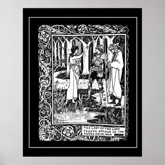 Beardsley King Arthur Excaliburポスター ポスター (正面)