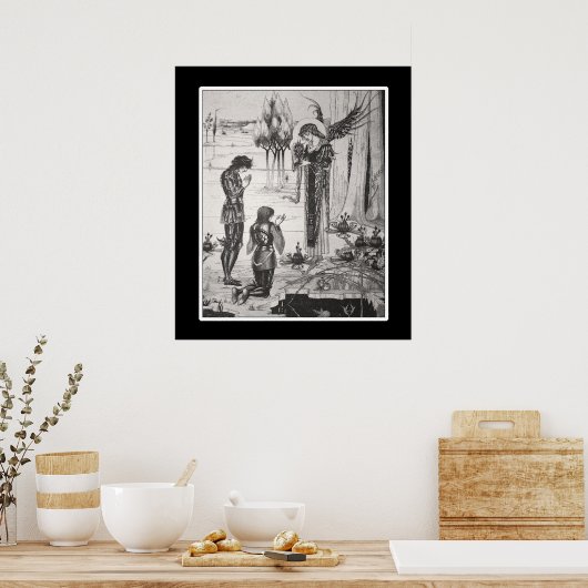 Beardsley King Arthur Poster ポスター (キッチン)