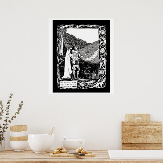 Beardsley Lancelotと魔女のポスター ポスター (キッチン)