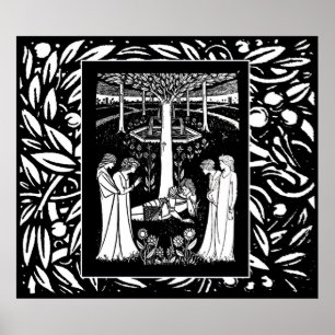 Beardsley Lancelot及び女王ポスター ポスター