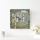 Beardsley: Morte D'Arthur スクエア壁時計 (ホーム)