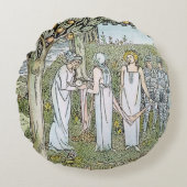 Beardsley: Morte D'Arthur ラウンドクッション (正面)