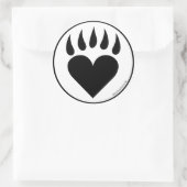 BearHeartラウンドステッカー ラウンドシール (バッグ)