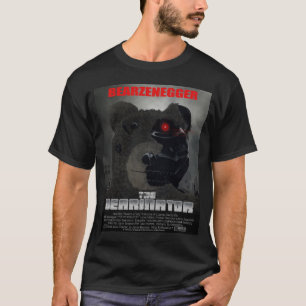 BEARINATORの映画のポスターのスタイルのTシャツ Tシャツ
