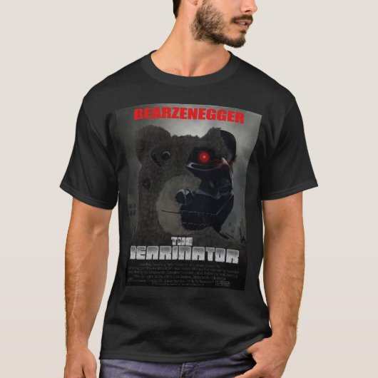 BEARINATOR映画ポスタースタイルTシャツ Tシャツ (正面)