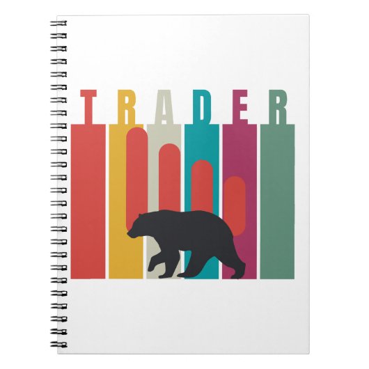 Bearish market | Trader | Simple design ノートブック (正面)