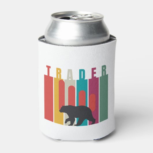 Bearish market | Trader | Simple design 缶クーラー (缶正面)