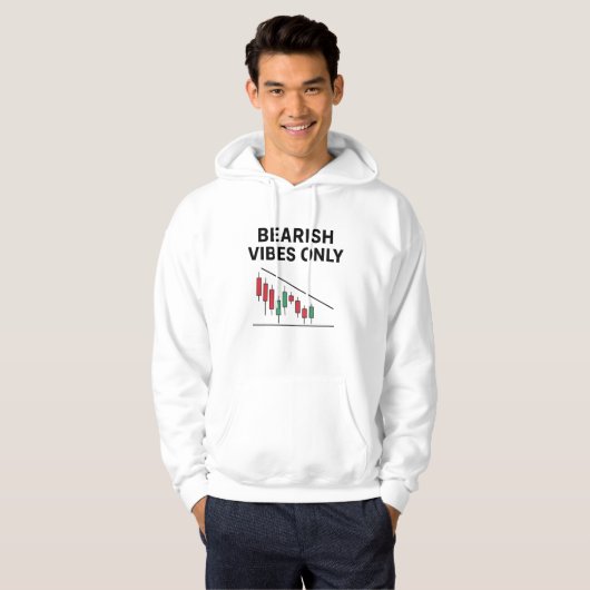 Bearish Vibes Only Trader Hoodie | Chart Pattern パーカ (正面フル)