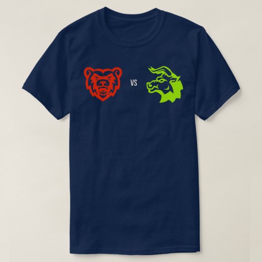 Bearish vs bullish market tシャツ (デザイン正面)