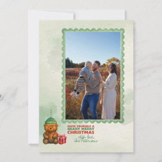 Bearista Coffee Bear "Beary Merry Christmas" Card カード