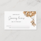 Bearly待ちテディバルーン推測ゲーム エンクロージャーカード (正面)