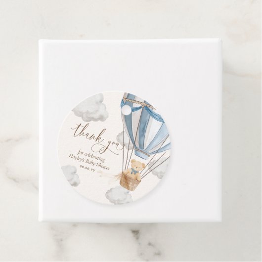 Bearly待ちテディベアありがとう赤ちゃんシャワー フェイバータグ (インサイチュ)