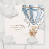 Bearly待ちテディベアありがとう赤ちゃんシャワー フェイバータグ (裏面)