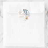 Bearly待ちテディベアありがとう赤ちゃんシャワー ラウンドシール (バッグ)