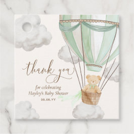 Bearly待ちテディベアーミントありがとう赤ちゃんシャワー フェイバータグ