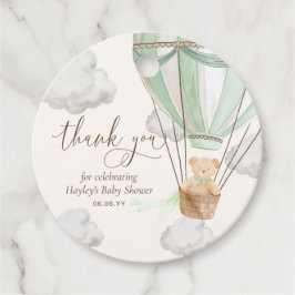 Bearly待ちテディベアーミントありがとう赤ちゃんシャワー フェイバータグ