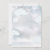 Bearly待ちテディベア男の子の冬の赤ちゃんシャワー 招待状 (裏面)