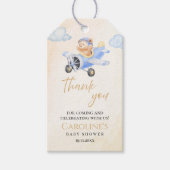 Bearly待ちテディベア飛行機ありがとう ギフトタグ (正面)