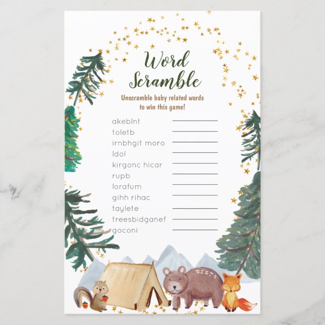 Bearly待ちハッピーキャンパーの願いベビーカードBear (正面)