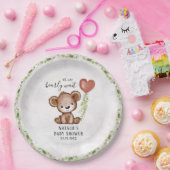 bearly待ち水の色クマ赤ちゃんシャワー ペーパープレート (パーティー)