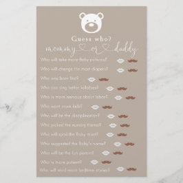 Bearly待ち赤ちゃんシャワー"誰を推測"ゲーム