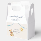 bearly待ってキュートベアーウォーター色の少年の赤ちゃんシャワー フェイバーボックス (オープン)