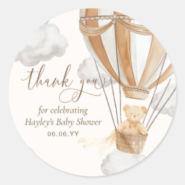 Bearly待ってタンテディベアありがとう赤ちゃんシャワー ラウンドシール