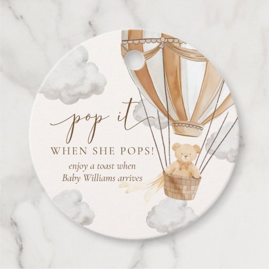 Bearly待つタンTeddy彼女がポップするポップ・アートの時にそれを耐える フェイバータグ (正面)