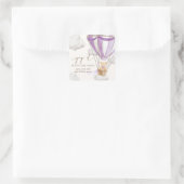 Bearly待つテディベアポップ・アートの薄紫時ポップ スクエアシール (バッグ)