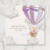 Bearly待つテディベアポップ・アートの薄紫時ポップ フェイバータグ (裏面)