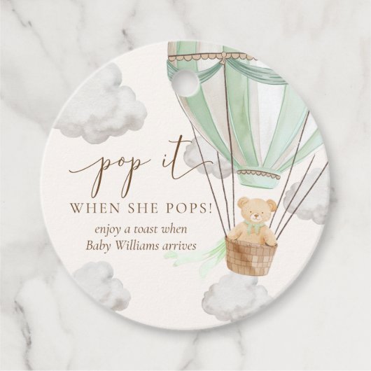 Bearly待つテディベアミントポップ・アートのそれを彼女がポップ フェイバータグ (正面)