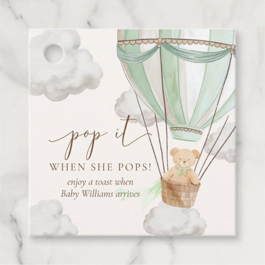 Bearly待つテディベアミントポップ・アートのそれを彼女がポップ フェイバータグ (正面)