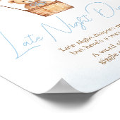 Bearly待つブルーホットエアバルーン深夜おむつ ポスター (角)