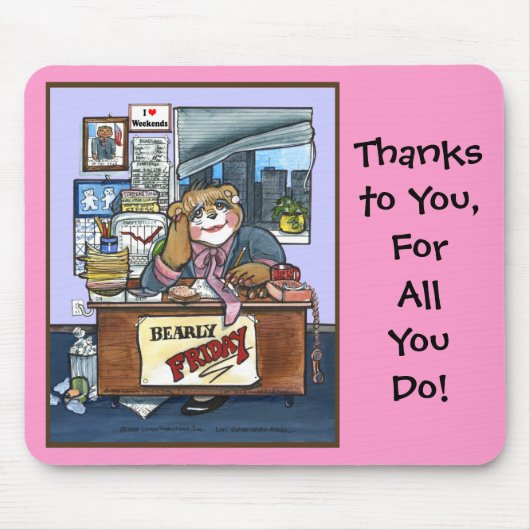 Bearly金曜日のマウスパッド マウスパッド (正面)