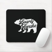 Bearly Awake Bear. Funny Bear Christmas Pajamas Gi マウスパッド (マウス)