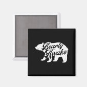 Bearly Awake Bear. Funny Bear Christmas Pajamas Gi マグネット (正面/裏面)