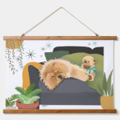 BEARLY AWAKE - CHEW wood totpesy 吊り下げ型タペストリー (正面)