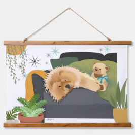 BEARLY AWAKE - CHEW wood totpesy 吊り下げ型タペストリー