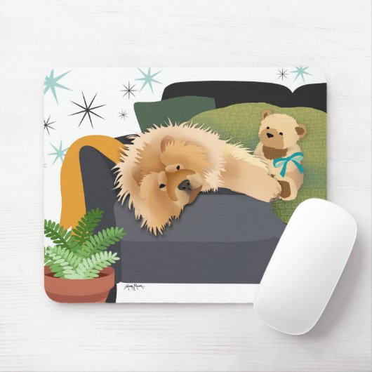 BEARLY AWAKE - CHOW MOUSEPAD マウスパッド (マウス)