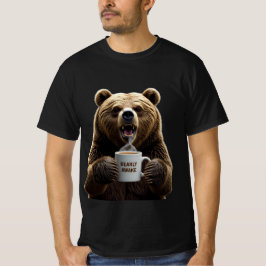 Bearly Awake: Grumpy Bear Coffee Graphic Tシャツ