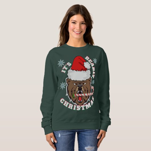 Bearly Christmas 2.0セーター スウェットシャツ (正面フル)