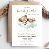 Bearly Cute Baby Shower Invitation | Neutral Teddy 招待状