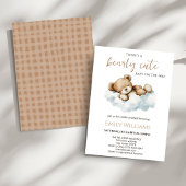 Bearly Cute Baby Shower Invitation | Neutral Teddy 招待状