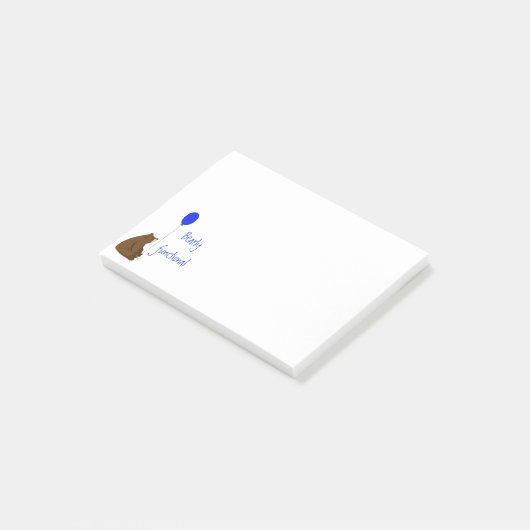 Bearly Functional, Fun Balloon Bear Quote ポストイット (アングル)